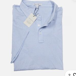 Peter Millar Crown Crafted Pink and Blue Polo